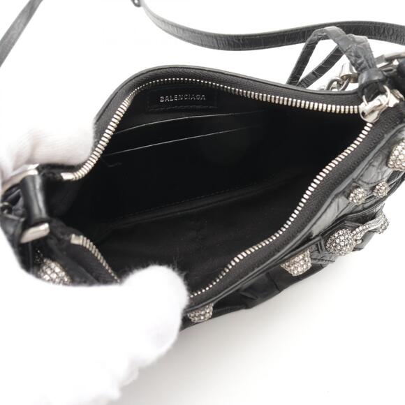 Balenciaga LE CAGOLE handbag black leather - Picture 3 of 4